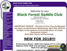 Tablet Screenshot of blackforestsaddleclub.com